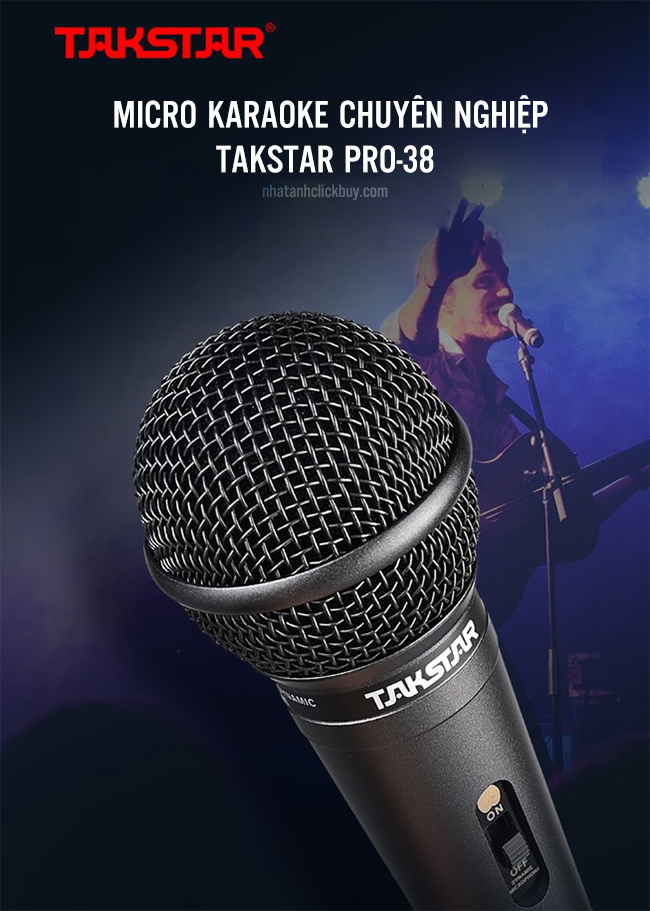 Micro có dây karaoke gia đình giá rẻ Takstar Pro-38