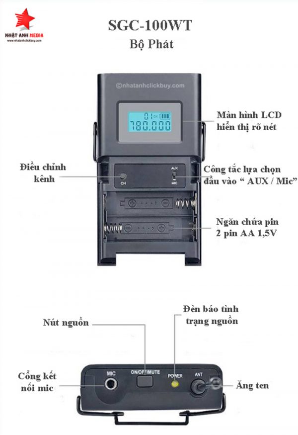 Micro thu âm camera không dây Takstar SGC-100W 8