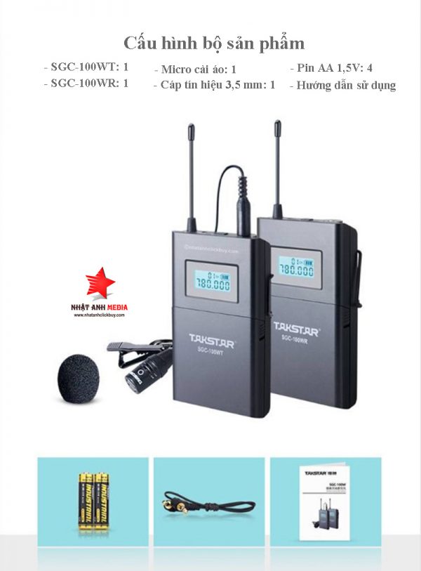 Micro thu âm camera không dây Takstar SGC-100W 14