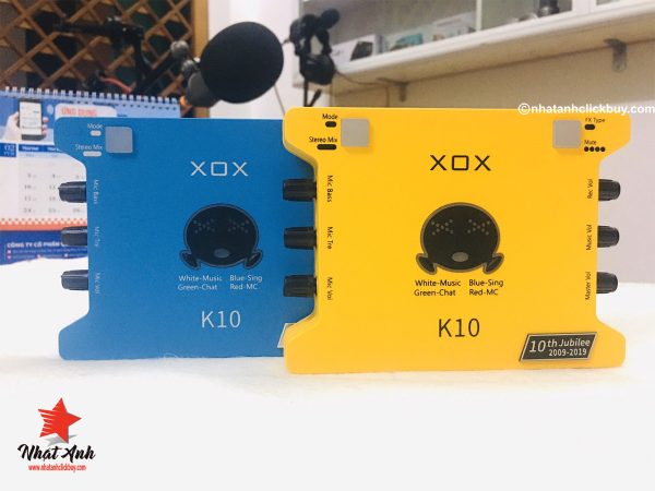 COMBO THIẾT BỊ KARAOKE ONLINE MIC PC-K320 & SOUND CARD XOX K10 10TH JUBILEE 9