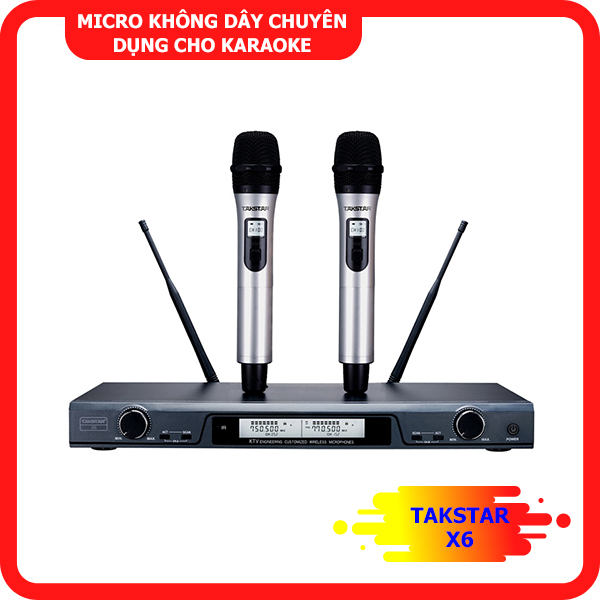 Micro karaoke không dây cao cấp Takstar X6 - logo