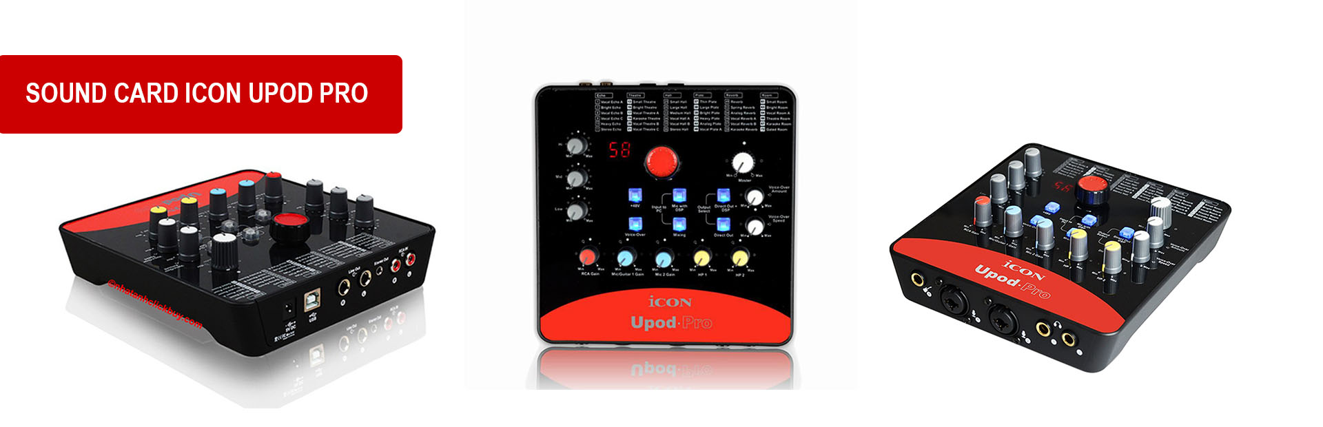 Sound card Icon Upod Pro trong combo thu âm livestream AKG P120