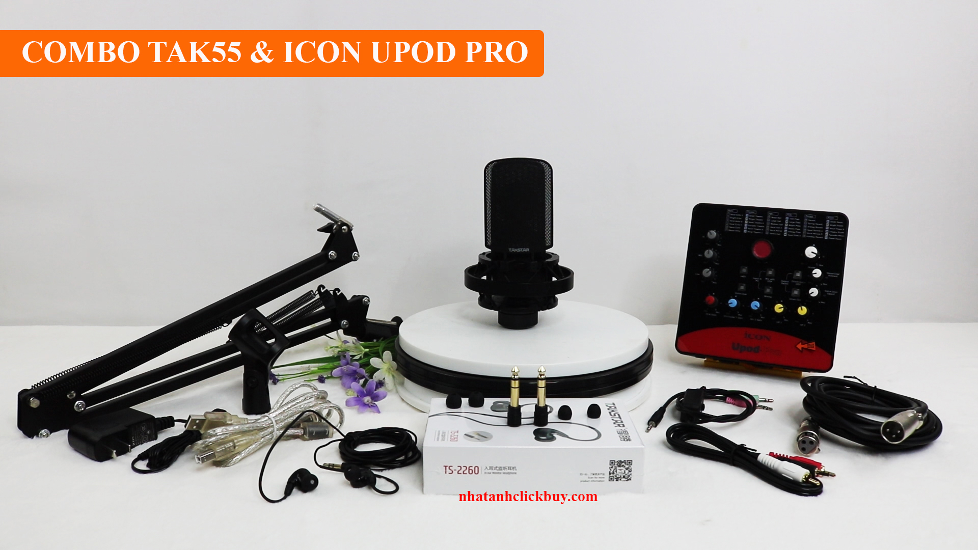 Combo livestream chất lượng cao Micro Takstar TAK55 & Icon Upod Pro