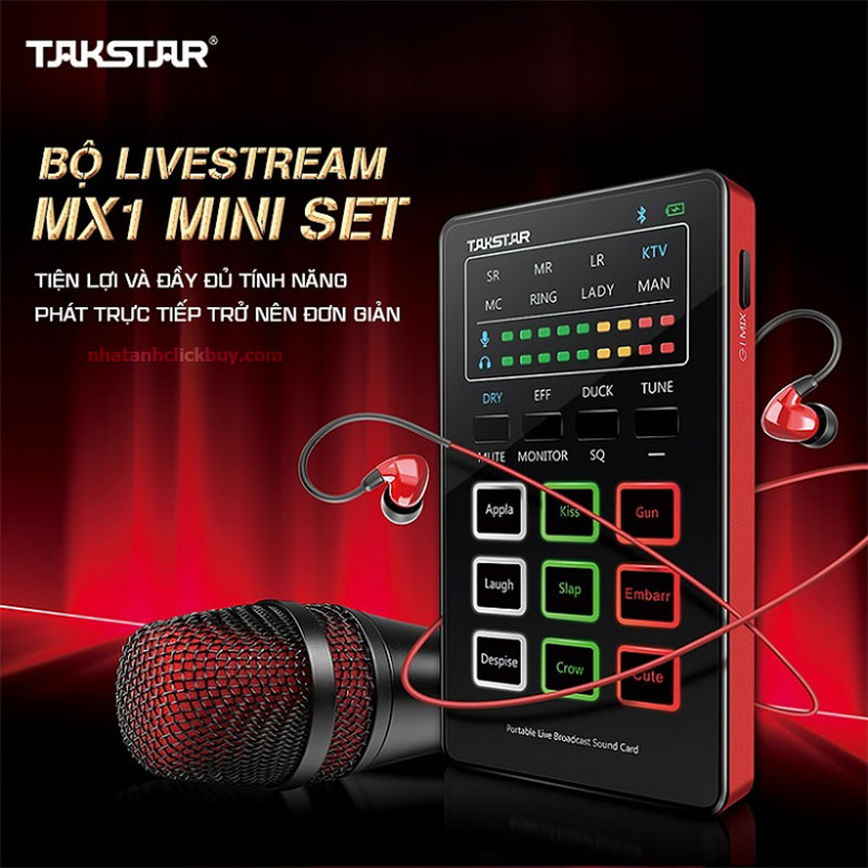 Trọn bộ thiết bị livestream Takstar MX1 Mini Set