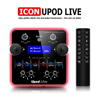 Sound card Icon Upod Live trong combo thiết bị livestream