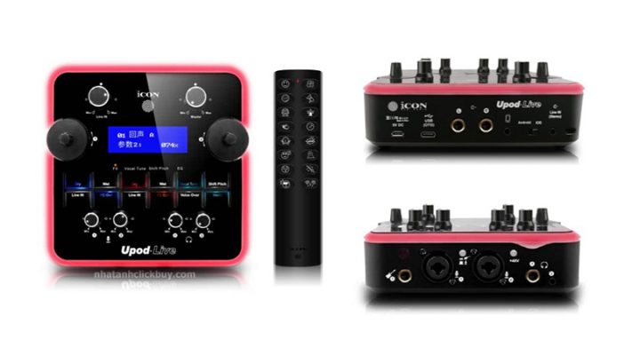 Sound card Icon Upod Live cao cấp trong combo thiết bị hát livestream